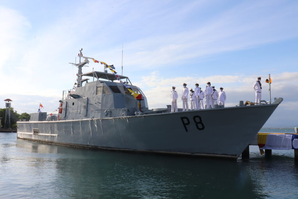 Sailors from the First District Jamaica Defence Force Coast Guard onboard the Her Majesty Jamaica Ship Paul Bogle (P8)