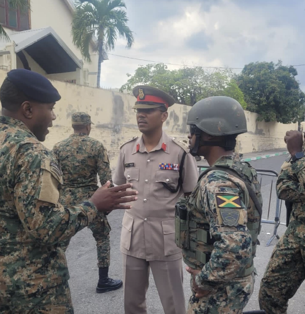 Brigade Commander, the Jamaica Regiment Col Mahatma Williams, visited